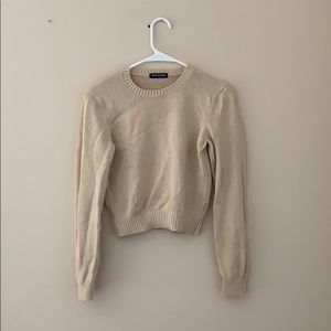 American Apparel Cropped Tan Sweater